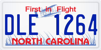 NC license plate DLE1264