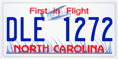 NC license plate DLE1272