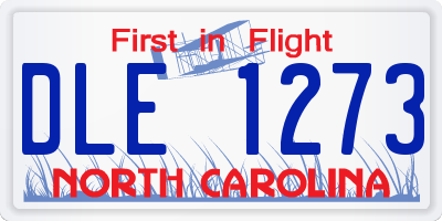 NC license plate DLE1273