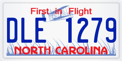 NC license plate DLE1279