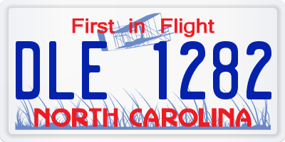 NC license plate DLE1282