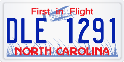 NC license plate DLE1291