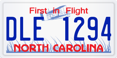 NC license plate DLE1294