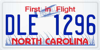 NC license plate DLE1296