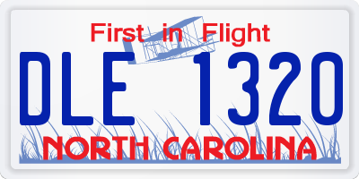 NC license plate DLE1320