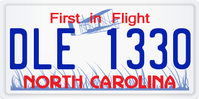 NC license plate DLE1330
