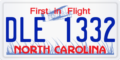 NC license plate DLE1332
