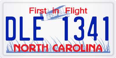 NC license plate DLE1341
