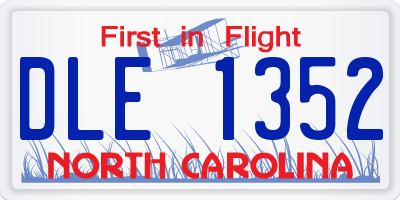 NC license plate DLE1352