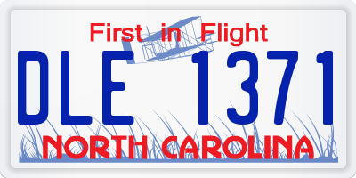 NC license plate DLE1371
