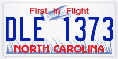 NC license plate DLE1373