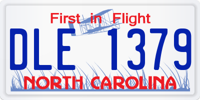 NC license plate DLE1379