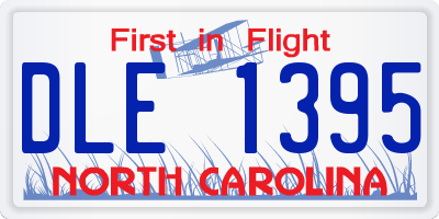 NC license plate DLE1395