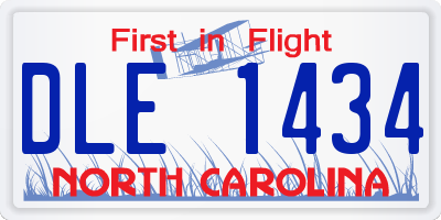 NC license plate DLE1434