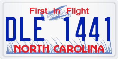 NC license plate DLE1441