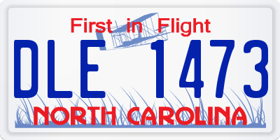 NC license plate DLE1473