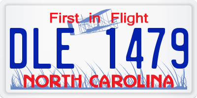 NC license plate DLE1479