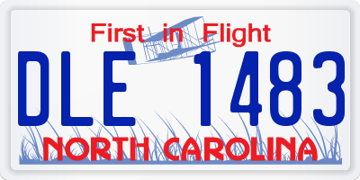 NC license plate DLE1483