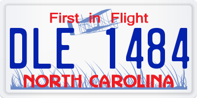 NC license plate DLE1484