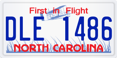 NC license plate DLE1486