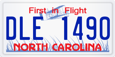 NC license plate DLE1490