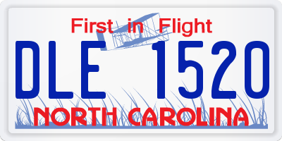 NC license plate DLE1520