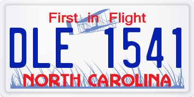 NC license plate DLE1541