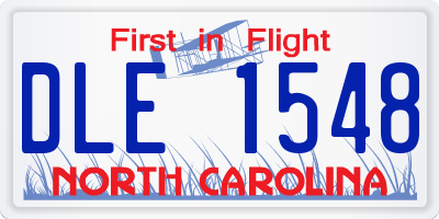 NC license plate DLE1548