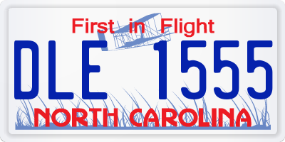 NC license plate DLE1555
