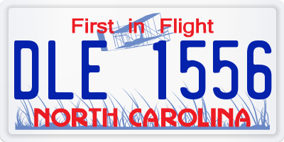 NC license plate DLE1556
