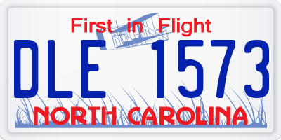 NC license plate DLE1573