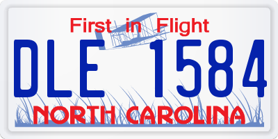 NC license plate DLE1584