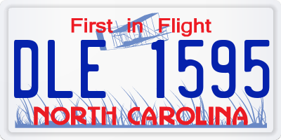 NC license plate DLE1595