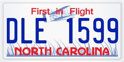 NC license plate DLE1599