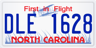 NC license plate DLE1628