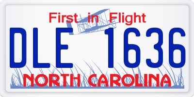 NC license plate DLE1636