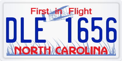NC license plate DLE1656