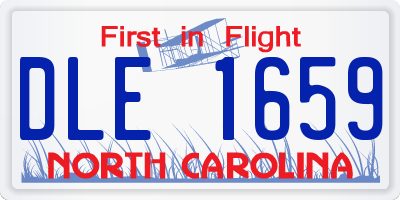 NC license plate DLE1659