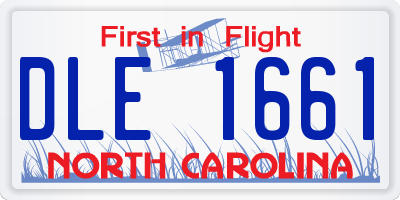 NC license plate DLE1661