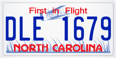 NC license plate DLE1679