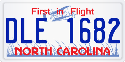 NC license plate DLE1682