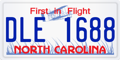 NC license plate DLE1688