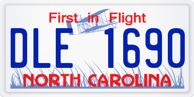NC license plate DLE1690