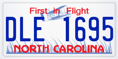 NC license plate DLE1695