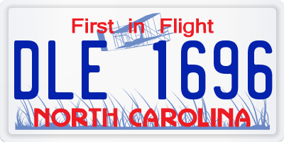 NC license plate DLE1696