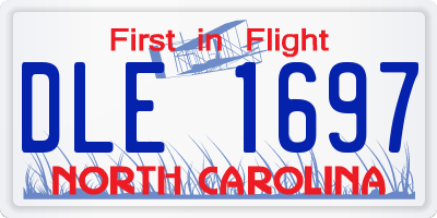NC license plate DLE1697