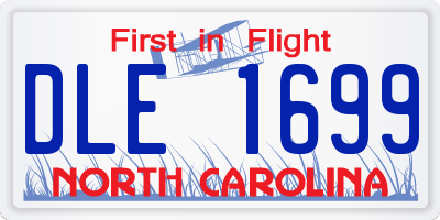 NC license plate DLE1699