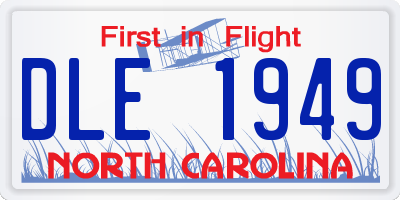 NC license plate DLE1949