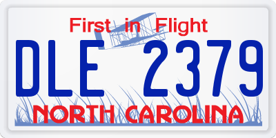 NC license plate DLE2379