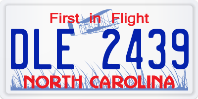 NC license plate DLE2439